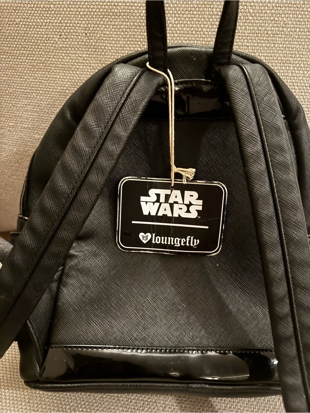 Loungefly Star Wars Black Mini Backpack with Red, Blue, White and Silver Accents